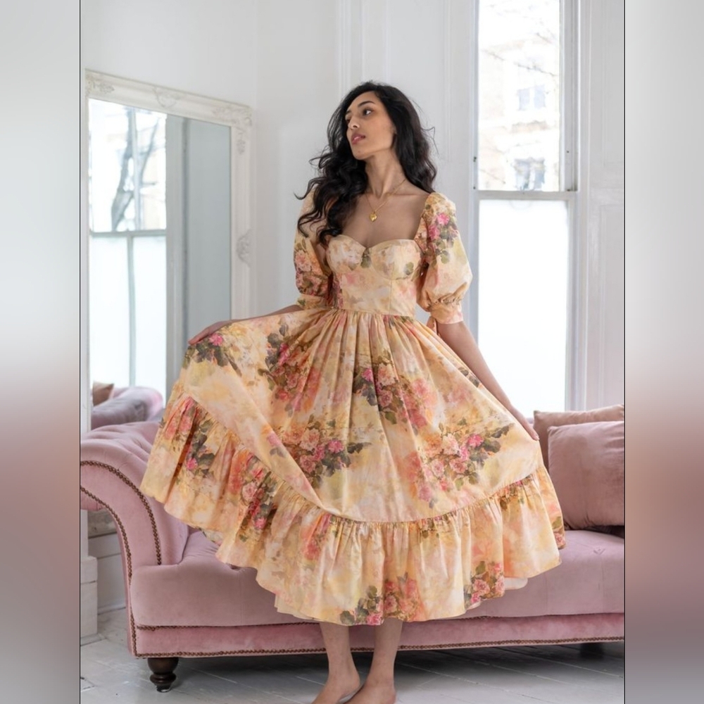 Fanciful Doll Valley Of The Angels Windsor Dress in Orange